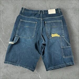 South Pole Jorts Mens‎ 38 Blue Y2K Baggy Loose Fit Baggy Embroidered Carpenter